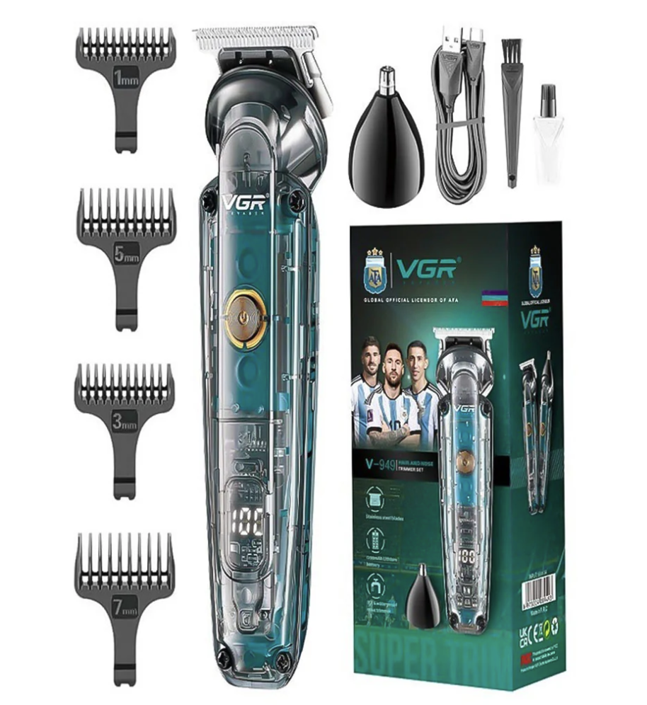 Trimmer profesional de tuns VGR pentru par si nas V949